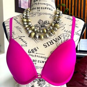 Calvin Klein Fuchsia Padded Lace Bra 36 C